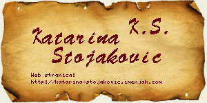 Katarina Stojaković vizit kartica
